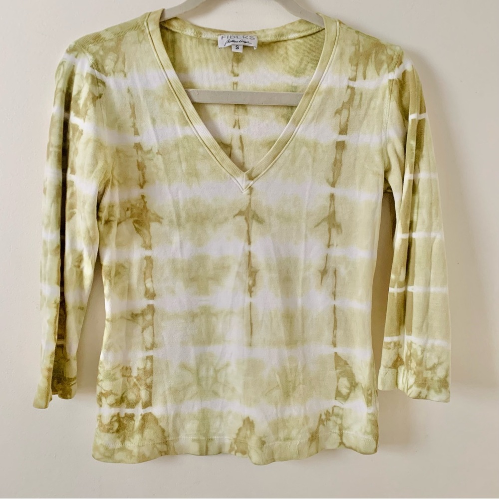 Barbara Lesser Fibers Green Tie Dye Shirt
